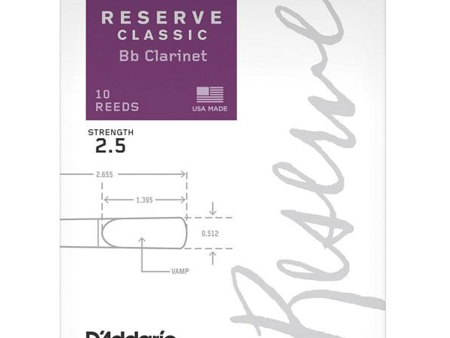 1 CAÑA RESERVE  2.5  PARA CLARINETE DCT1025 Online now