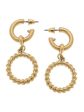 Twisted Metal Drop Hoop Earrings Discount