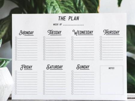 Weekly Planner Notepad on Sale