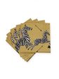 Zebras Gold Cocktail Napkins Discount