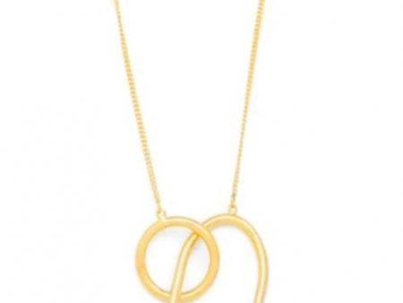 18K Ellipsis + Circle Necklace For Discount