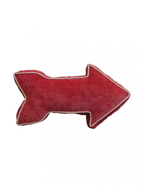 Velvet Santa Stop Arrow Pillow on Sale