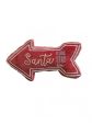 Velvet Santa Stop Arrow Pillow on Sale