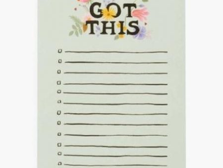 You Got This Checklist Notepad Discount