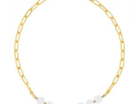 White Glass Bead Necklace Online Sale