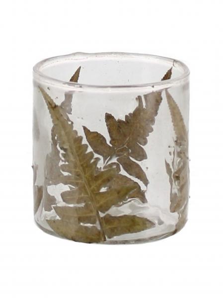 Enameled Fern Votive Holder For Sale